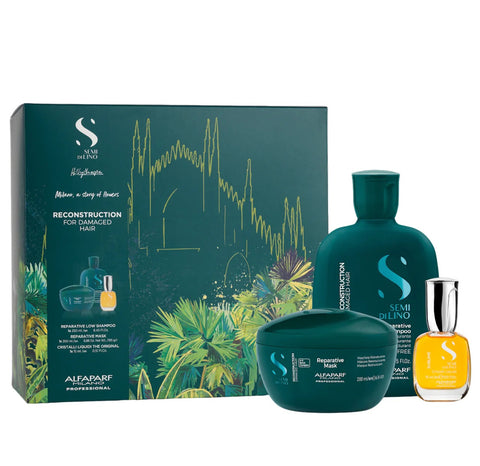 ALFAPARF Kit Holiday Semi di Lino Reconstrucción