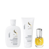 ALFAPARF Kit Serum + Shampoo + Acondicionador Diamond Iluminador Semi Di Lino