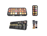 Kit Maquillaje Completo, Paletas, Manta 24 Pinc, Mascara