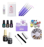 Kit Esmaltado Permanente Nails Art, Diseño Uñas, Manicura