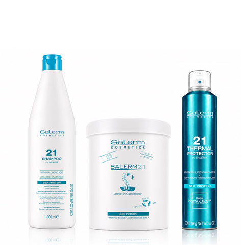 SALERM 21 Shampoo + Crema 1000 ml + Protector Tèrmico