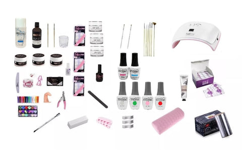 Kit Completo Manicure, Acrílicas, Permanentes, Gel Lampara Uv/Led