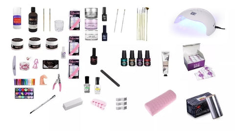 Kit Completo Manicure, Acrílicas, Permanentes, Gel Lampara Uv/Led