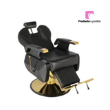 Sillón Barbero Neumático (Dorado) Barbería Peluquería Spa