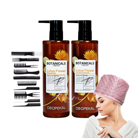 Kit Botanicals Lotus flower + gorro termico + 10 peinetas