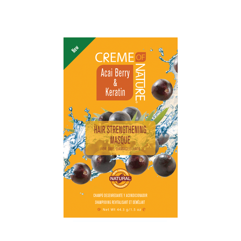 CREME OF NATURE® Mascarilla Acai Berry & Keratin Hair Mask Sachet