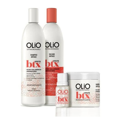 Olio Pack Shampoo + Acondicionador + Crema + Ampolla BTX, Efecto Botox