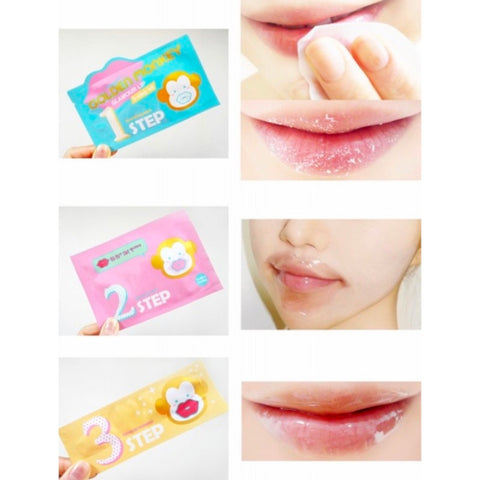 [Holika Holika] Golden Monkey Glamour Lip 3-Step Kit