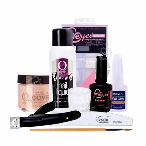 Kit Uñas Acrilicas Organic Nails Polímero Cover Monómero + Primer