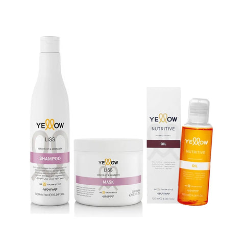 Keratina Efecto Liso Elimina Frizz Brillo Máximo Alfaparf YELLOW LISS