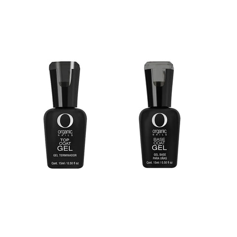 Pack Top Caot y Base Coat Gel Organic Nails