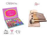 Set Maquillaje Paleta Beauty Creations + 12 Pinceles