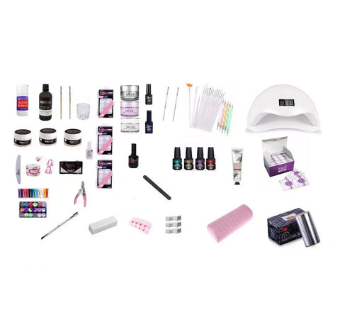 Kit Completo Manicure, Acrílicas, Permanentes, Gel Lampara Uv/Led