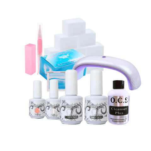 Kit De Esmaltado Permanente De Uñas Básico Lampara Uvled 6w