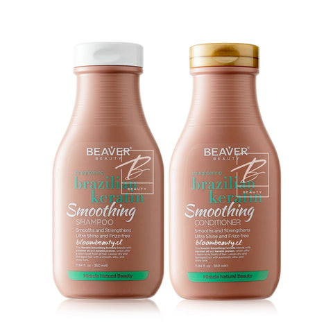 Beaver® Kit Shampoo y Acondicionador Brazilian Keratin Smoothing