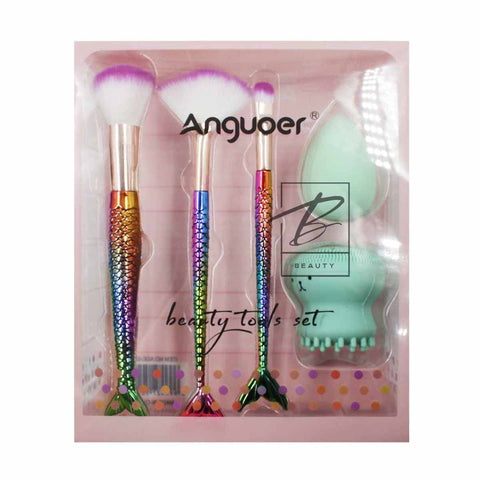 Anguoer® Kit Para Maquillaje Brochas Con Esponjas