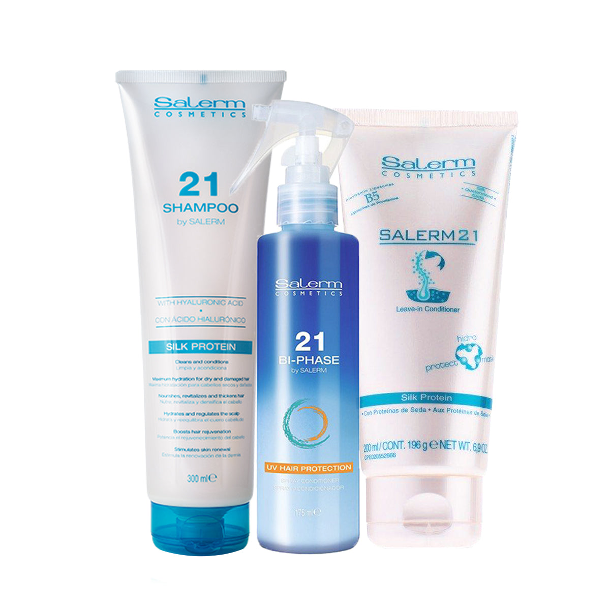 SALERM 21 Kit Shampoo + Bi-fase + Crema 200 ML – Bloom Beauty