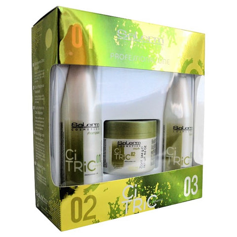 SALERM Kit Tratamiento Shampoo + Mascarilla + Bitrat Citric